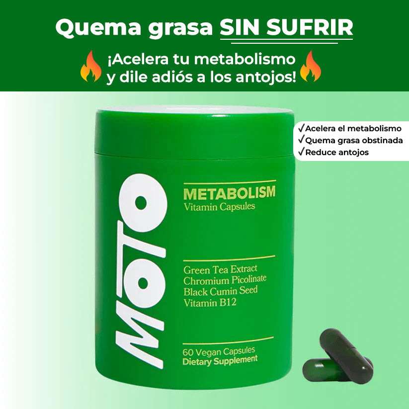 MOTO METABOLIM: Cápsulas que aceleran el metabolismo