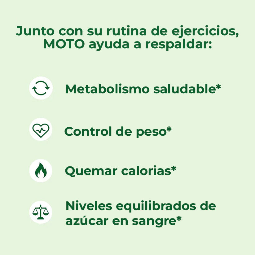 MOTO METABOLIM: Cápsulas que aceleran el metabolismo