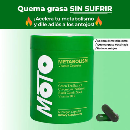 MOTO METABOLIM:  Cápsulas que aceleran el metabolismo