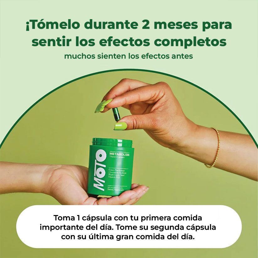 MOTO METABOLIM:  Cápsulas que aceleran el metabolismo