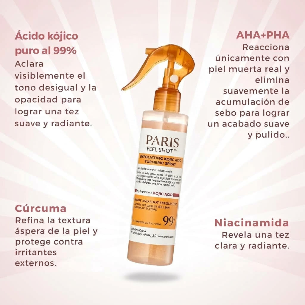 Spray exfoliante corporal - Kójico + Cúrcuma