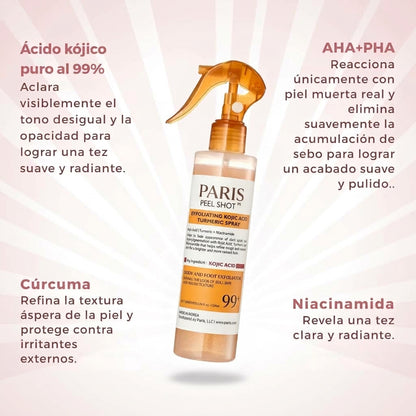 Spray exfoliante corporal - Kójico + Cúrcuma