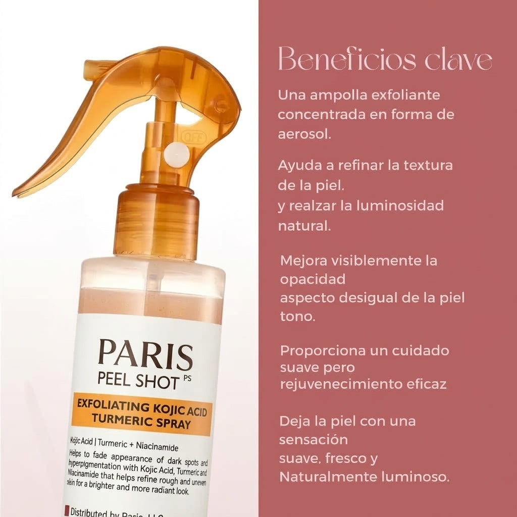 Spray exfoliante corporal - Kójico + Cúrcuma