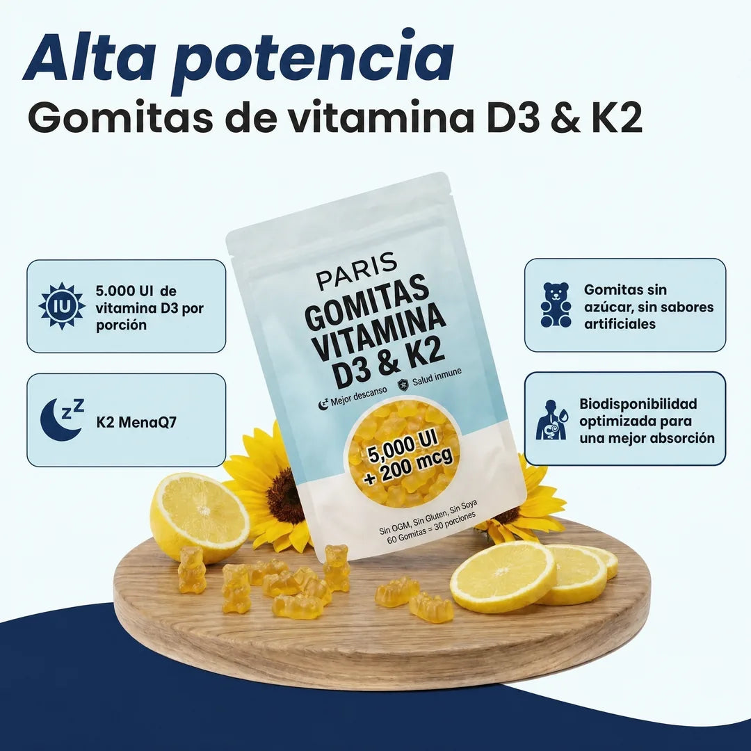 Gomitas vitamina D3 + K2 PARIS