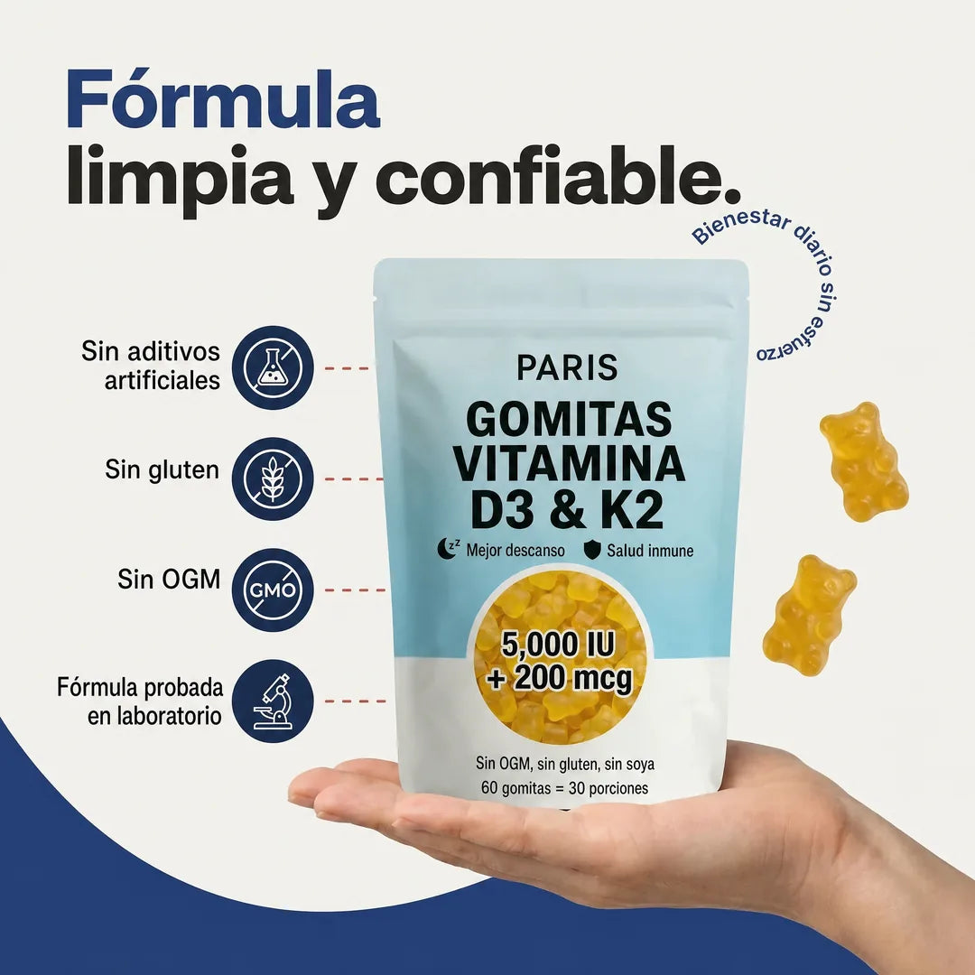 Gomitas vitamina D3 + K2 PARIS